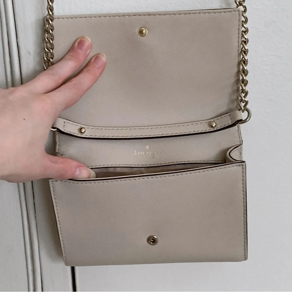 Kate Spade Cedar Street Cami Crossbody bag everyday small crisp linen neutral